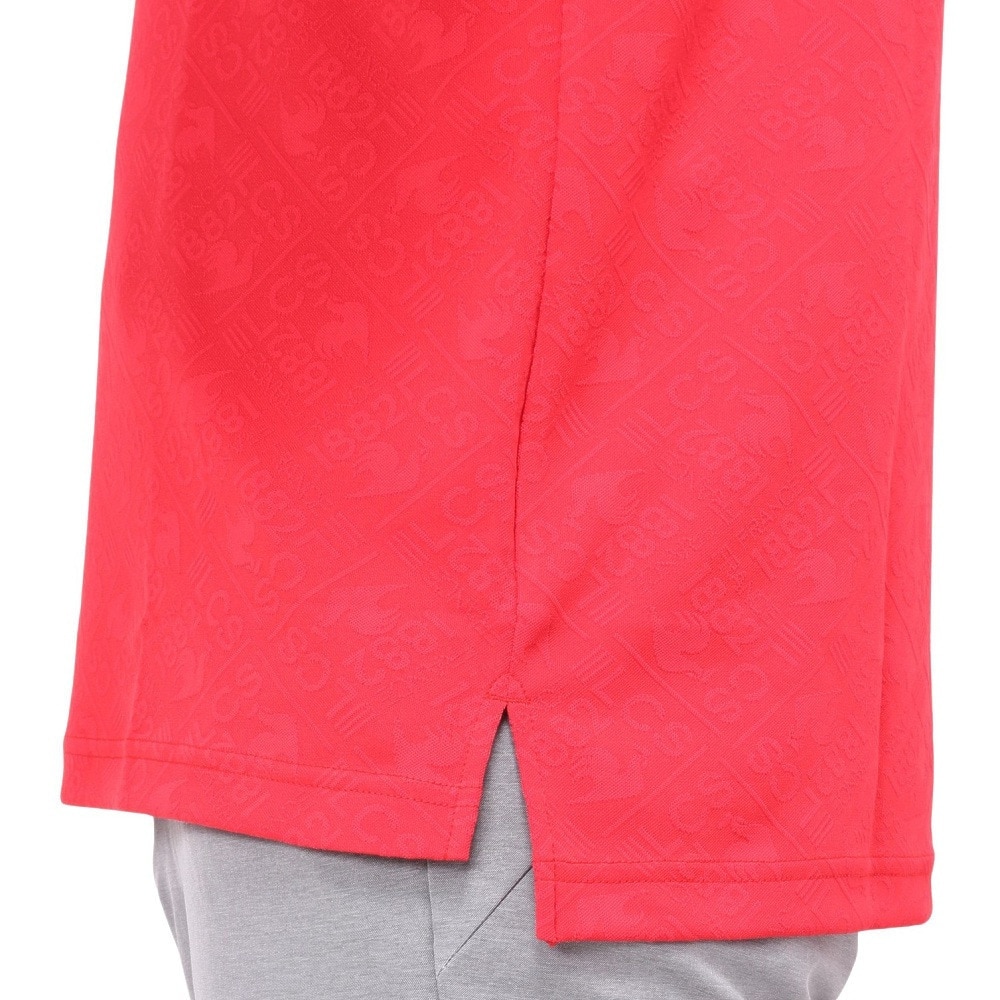 ルコックスポルティフ（lecoqsportif）（メンズ）ゴルフウェア 吸汗速乾 ストレッチフォーサー ジャガード 長袖シャツ LG4FLS03M RD00