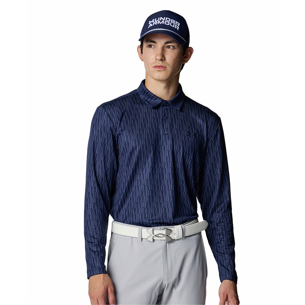 アンダーアーマー（UNDER ARMOUR）（メンズ）ゴルフウェア ドライブ プレーオフ ロングスリーブ ポロシャツ 6007933 410