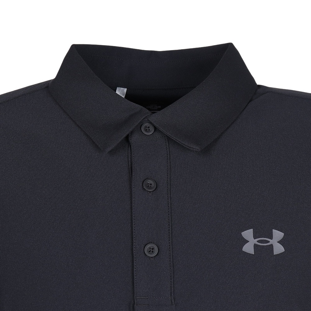 アンダーアーマー（UNDER ARMOUR）（メンズ）ゴルフウェア Mid ロゴ 長袖ポロシャツ 25 6011492 001