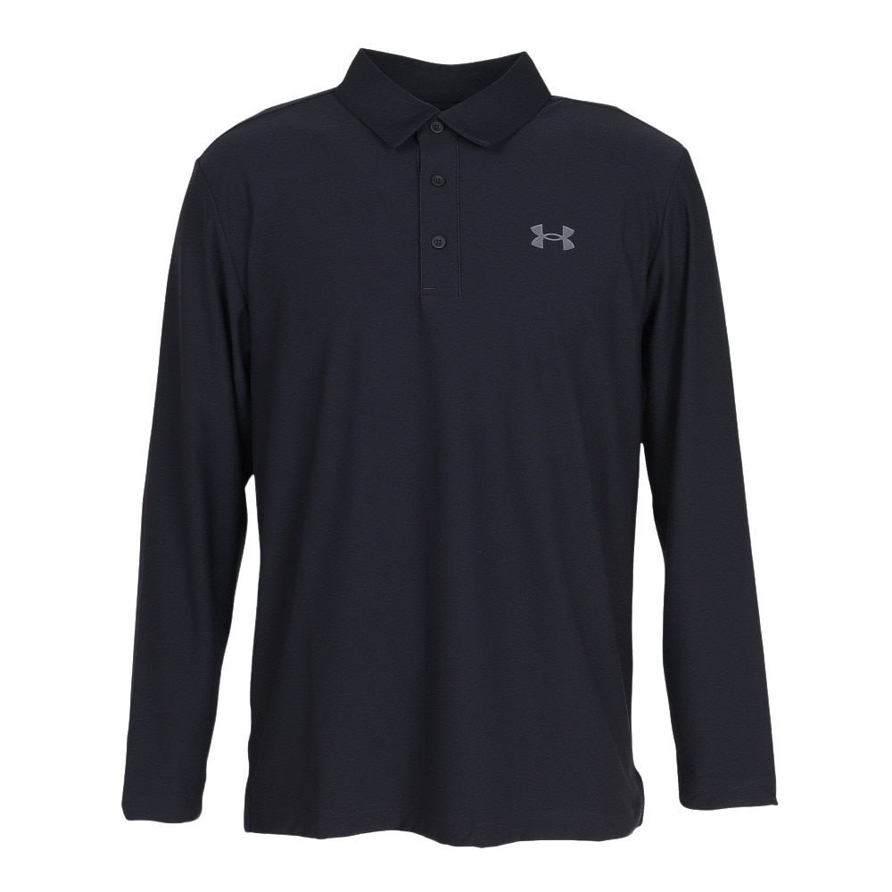 アンダーアーマー（UNDER ARMOUR）（メンズ）ゴルフウェア Mid ロゴ 長袖ポロシャツ 25 6011492 001