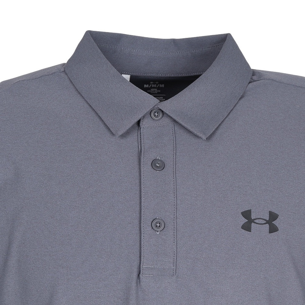 アンダーアーマー（UNDER ARMOUR）（メンズ）ゴルフウェア Mid ロゴ 長袖ポロシャツ 25 6011492 025
