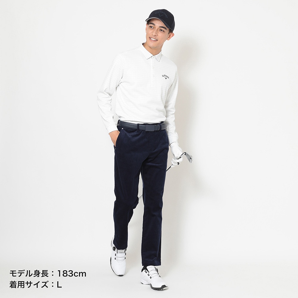 キャロウェイ（CALLAWAY）（メンズ）ゴルフウェア 裏起毛千鳥プリント