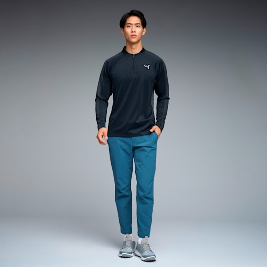 プーマ（PUMA）（メンズ）ゴルフウェア シャドウキャット ハーフジップ 長袖モックネックシャツ 635752-01