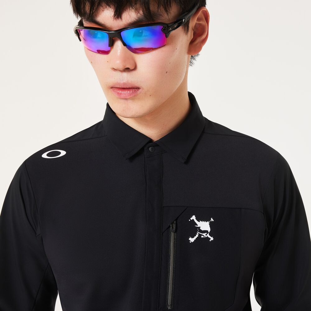 オークリー（OAKLEY）（メンズ）ゴルフウェア SKULL IDEALLY HYBRID 長袖シャツ FOA408238-02E