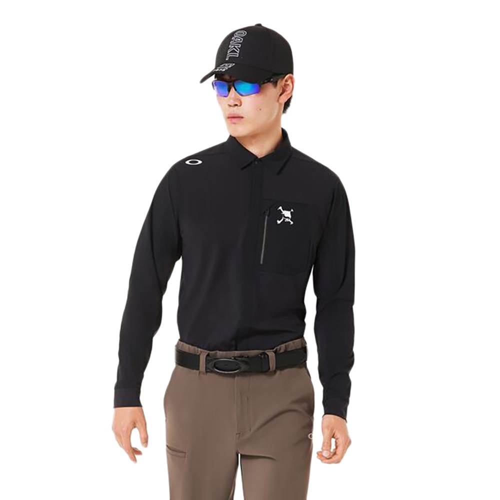 オークリー（OAKLEY）（メンズ）ゴルフウェア SKULL IDEALLY HYBRID 長袖シャツ FOA408238-02E