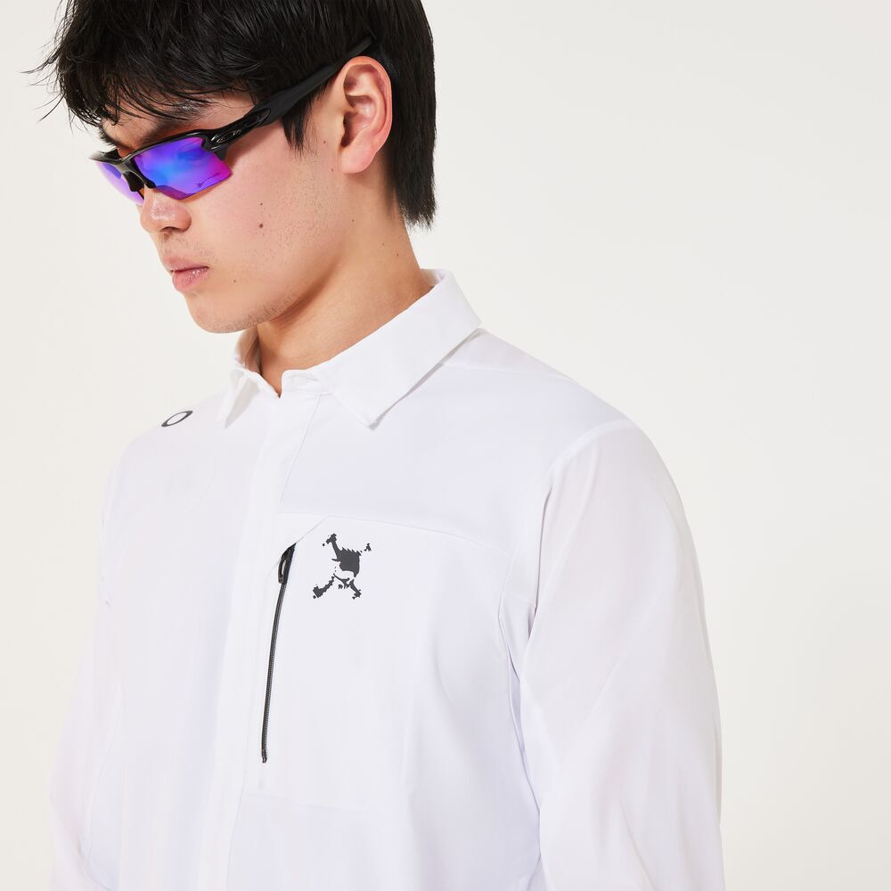 オークリー（OAKLEY）（メンズ）ゴルフウェア SKULL IDEALLY HYBRID 長袖シャツ FOA408238-100