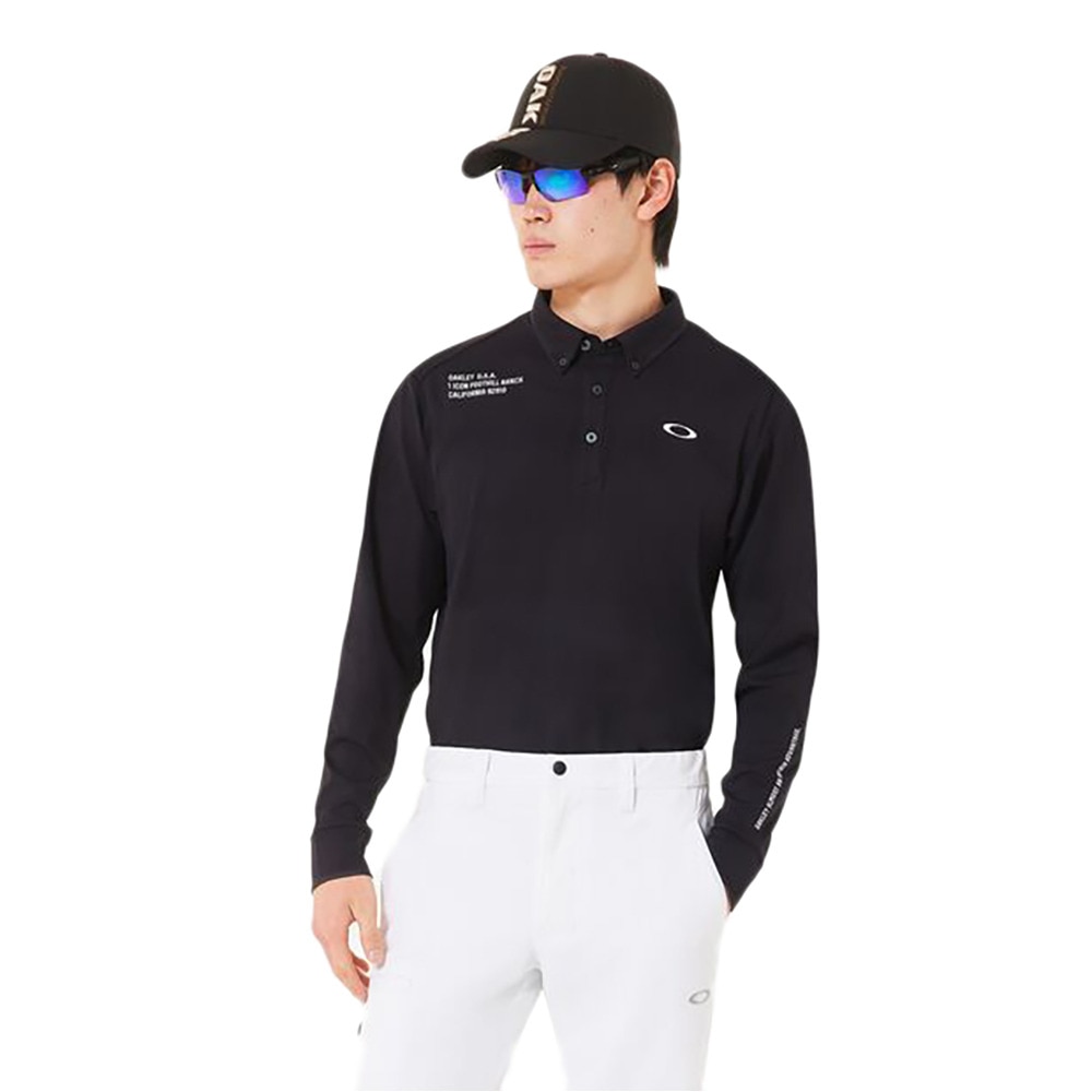 オークリー（OAKLEY）（メンズ）ゴルフウェア OMBLE ジャガード 長袖シャツ FOA408242-02E