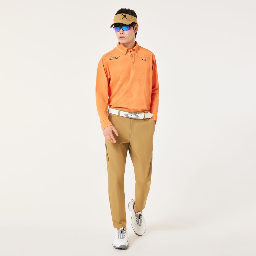 オークリー（OAKLEY）（メンズ）ゴルフウェア 吸汗速乾 OMBLE JQ 長袖ポロシャツ FOA408242-73K