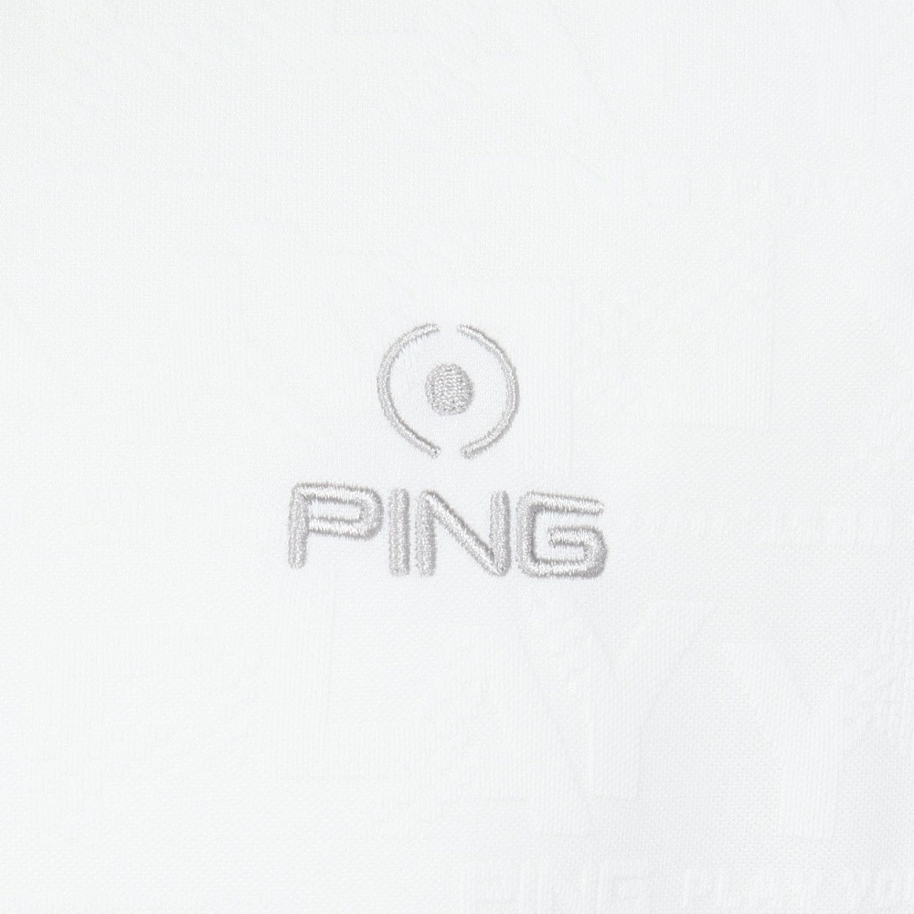 ピン（PING）（メンズ）ゴルフウェア ロゴジャカード 長袖ポロシャツ 621-5261900-030