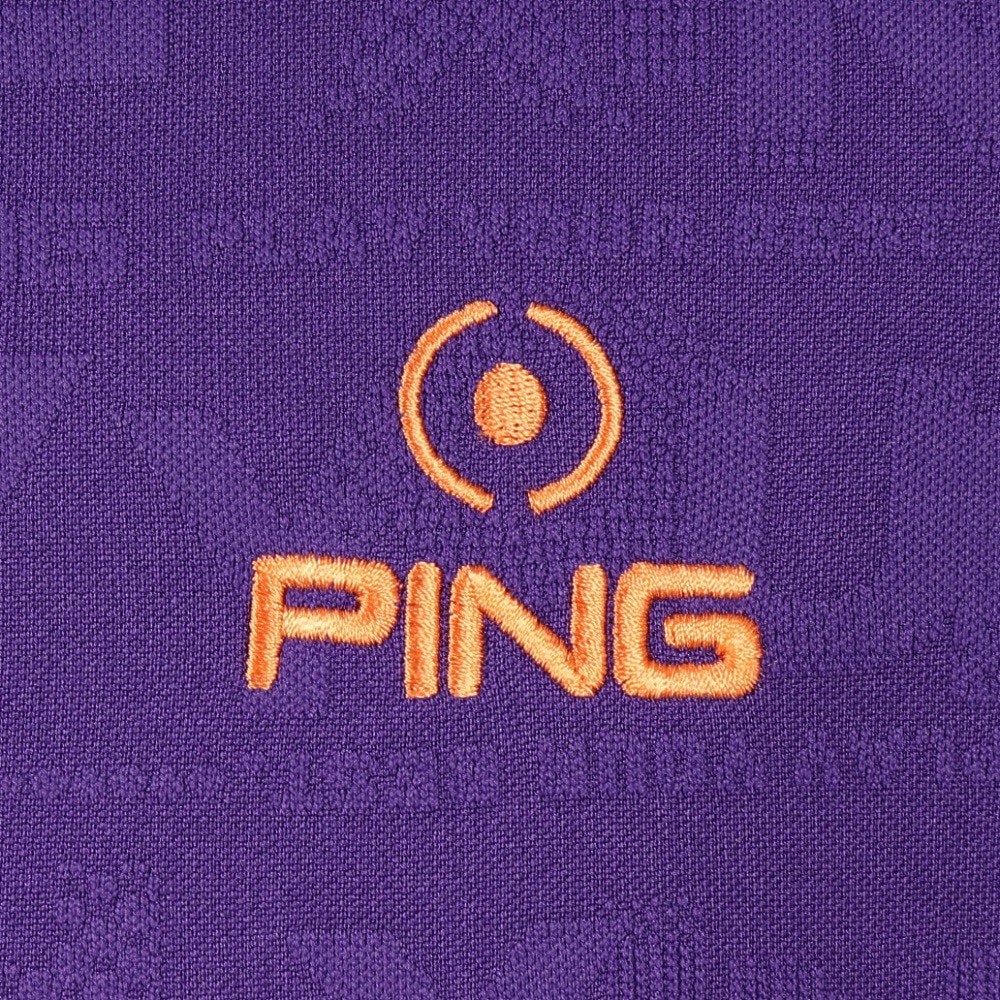 ピン（PING）（メンズ）ゴルフウェア ロゴジャカード 長袖ポロシャツ 621-5261900-080