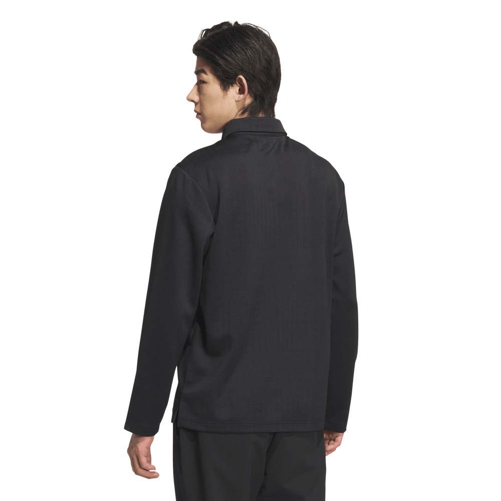 アディダス（adidas）（メンズ）ゴルフウェア モノグラム長袖ポロシャツ JVV03-JN1232 BLK