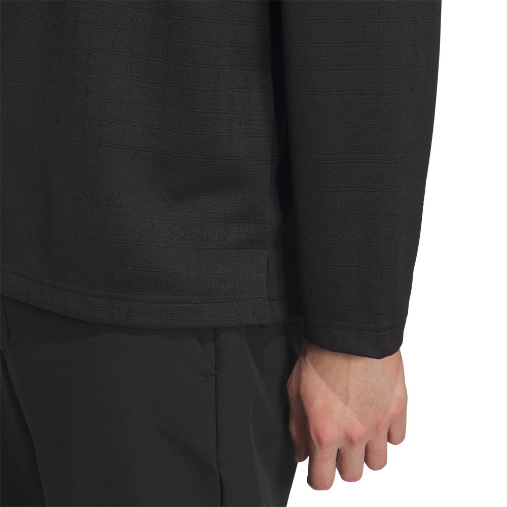 アディダス（adidas）（メンズ）ゴルフウェア モノグラム長袖ポロシャツ JVV03-JN1232 BLK