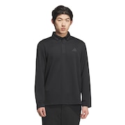 (メンズ)ゴルフウェア モノグラム長袖ポロシャツ JVV03-JN1232 BLK