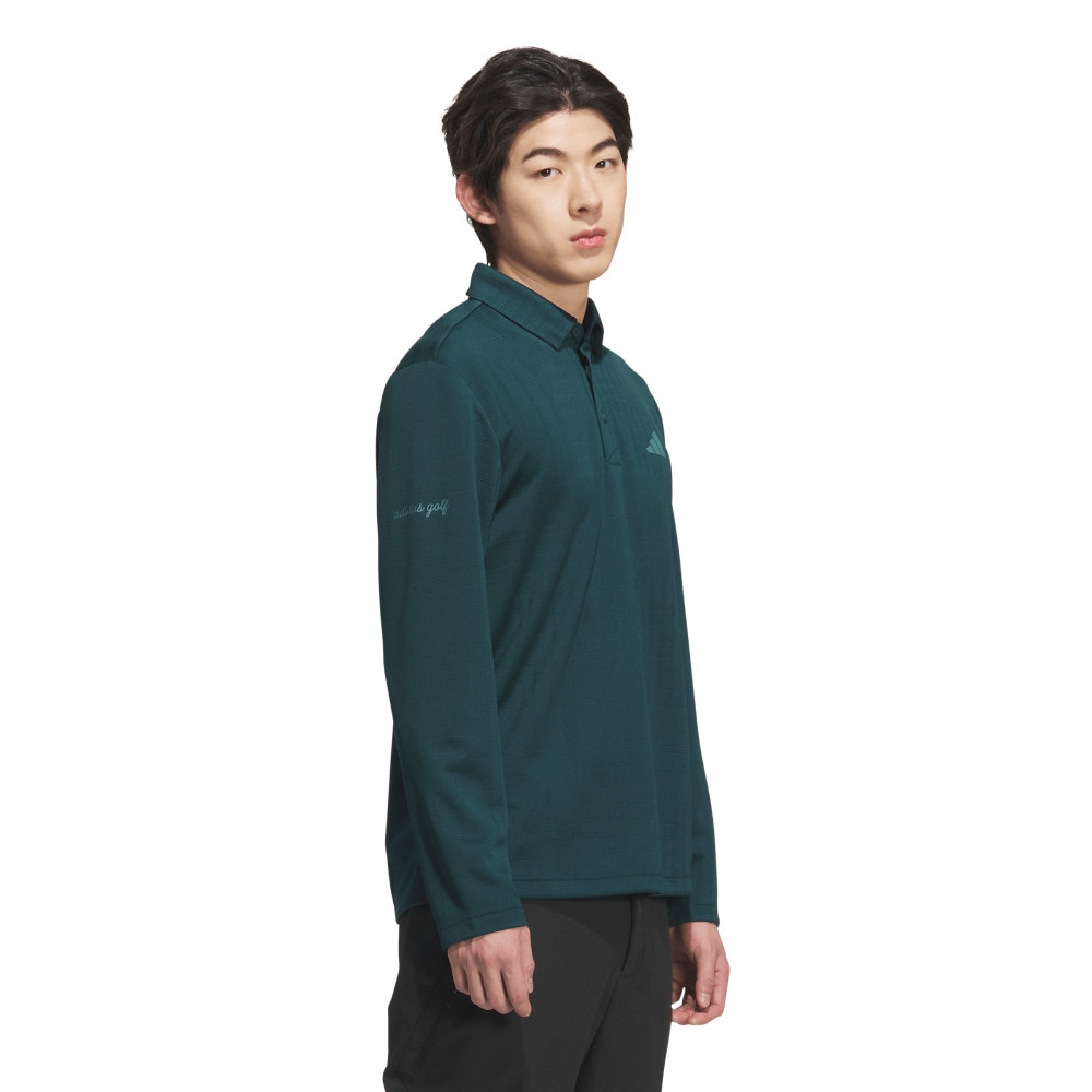 アディダス（adidas）（メンズ）ゴルフウェア モノグラム長袖ポロシャツ JVV03-JN1233 DGRN