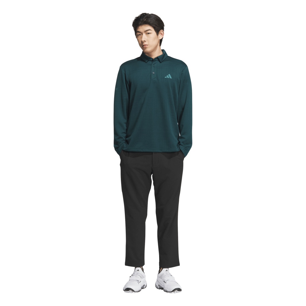 アディダス（adidas）（メンズ）ゴルフウェア モノグラム長袖ポロシャツ JVV03-JN1233 DGRN