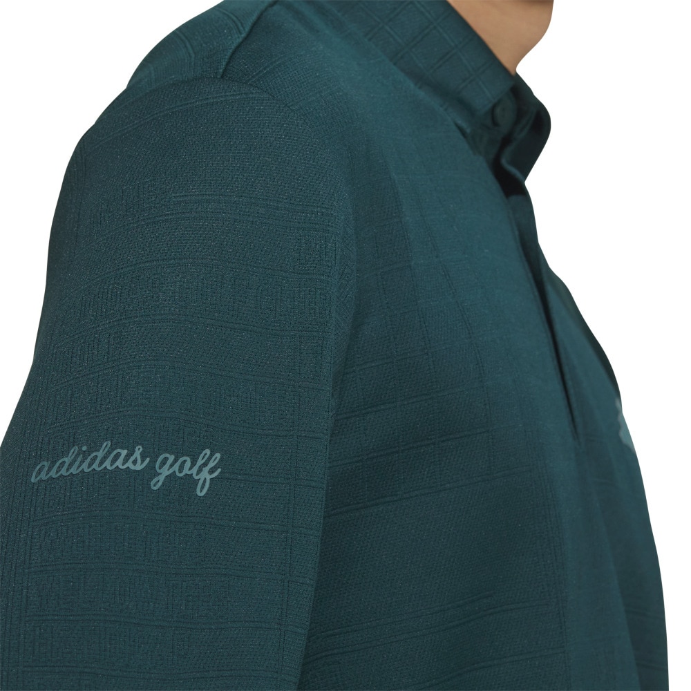 アディダス（adidas）（メンズ）ゴルフウェア モノグラム長袖ポロシャツ JVV03-JN1233 DGRN