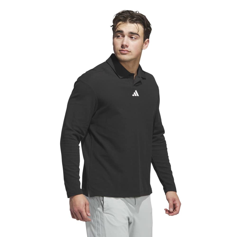 アディダス（adidas）（メンズ）ゴルフウェア ビヨンド 長袖 ルーズフィット ポロシャツ KKW56-JN3038 BLK