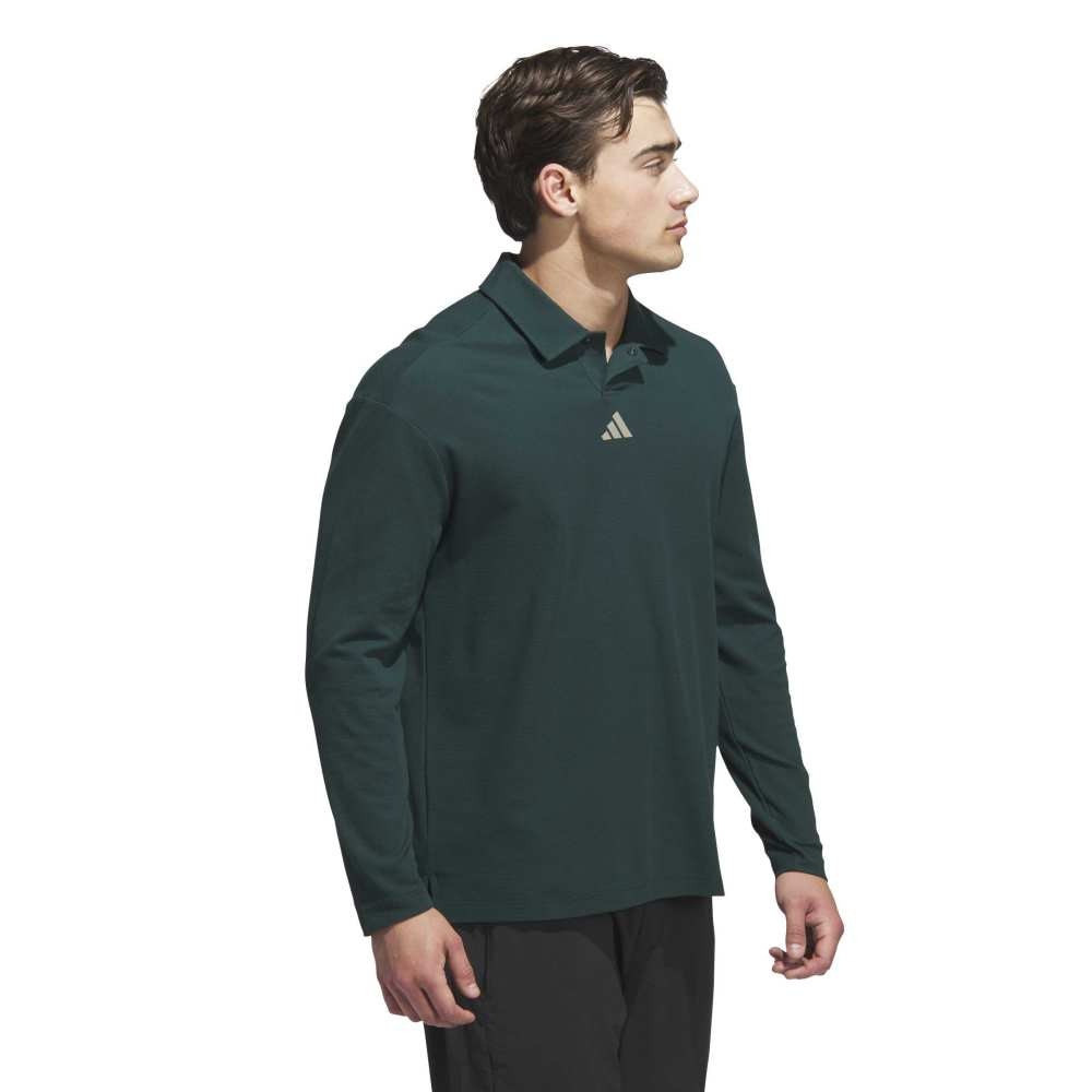 アディダス（adidas）（メンズ）ゴルフウェア ビヨンド 長袖 ルーズフィット ポロシャツ KKW56-JN3039 DGRN