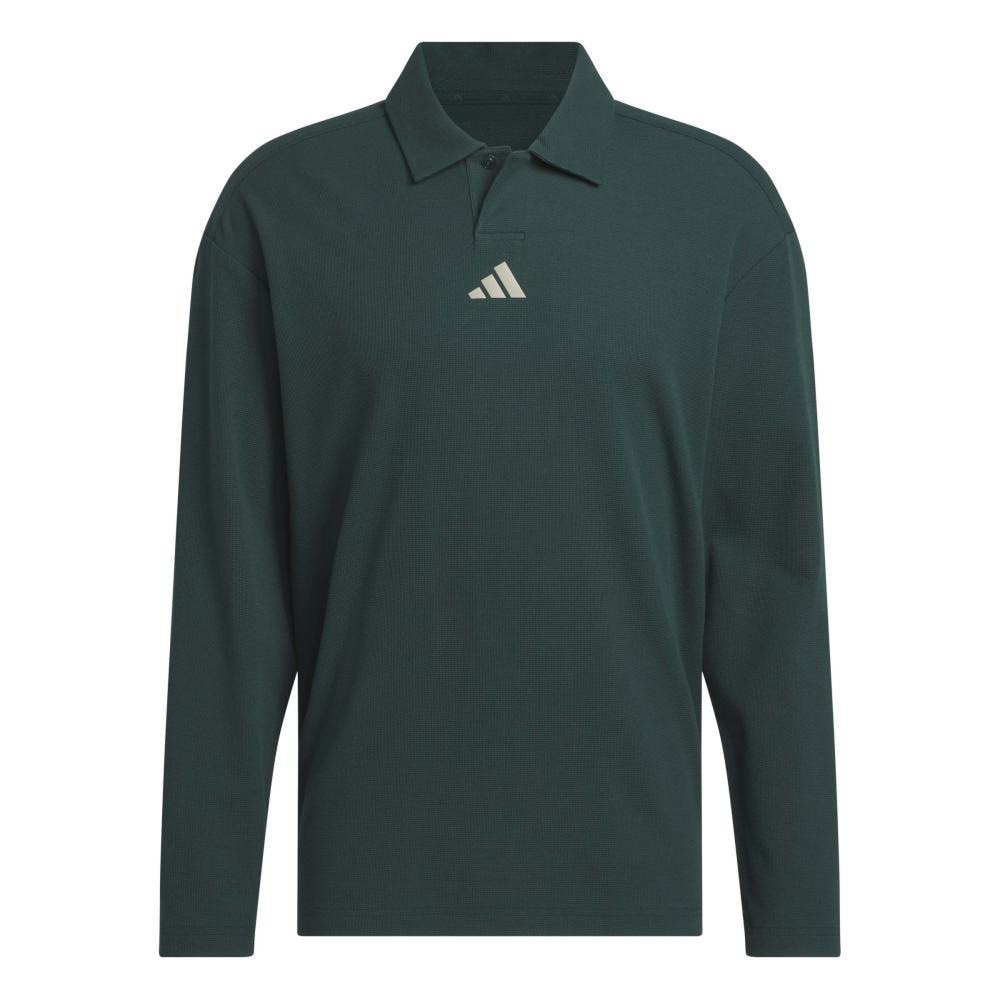 アディダス（adidas）（メンズ）ゴルフウェア ビヨンド 長袖 ルーズフィット ポロシャツ KKW56-JN3039 DGRN