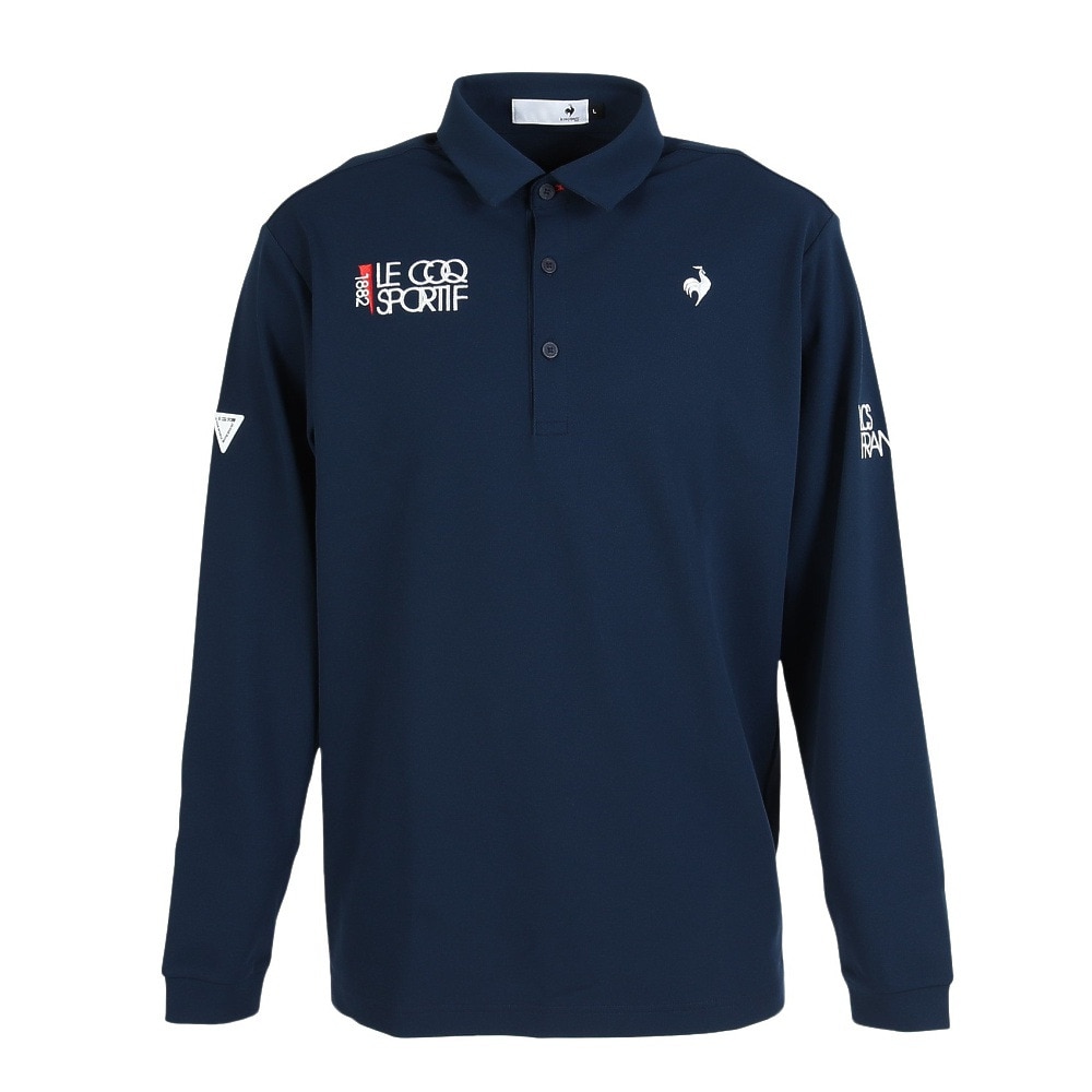 ルコックスポルティフ（lecoqsportif）（メンズ）ゴルフウェア 吸汗速乾 ベーシックデザイン長袖シャツ LG5FLS00M NV00