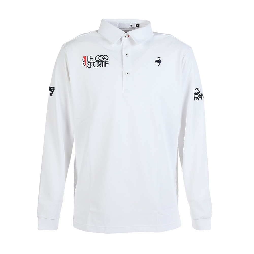 ルコックスポルティフ（lecoqsportif）（メンズ）ゴルフウェア 吸汗速乾 ベーシックデザイン長袖シャツ LG5FLS00M WH00