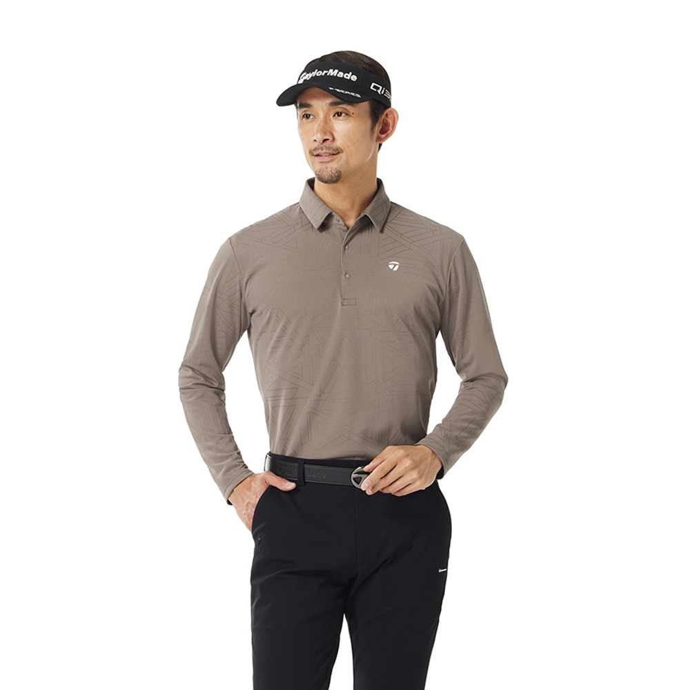 テーラーメイド(TAYLORMADE)ゴルフウェア トーナルジャカード長袖ポロ M20200-UN978(Men’s) テーラーメイド（TAYLORMADE）（メンズ）ゴルフウェア トーナルジャ