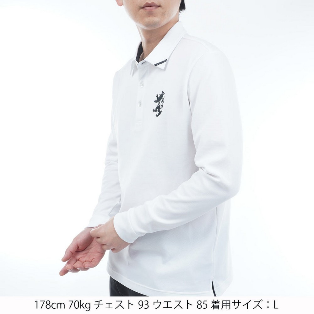 アドミラル ゴルフ（Admiral GOLF）（メンズ）ゴルフウェア カラタッチ 長袖シャツ ADMA555-WHT