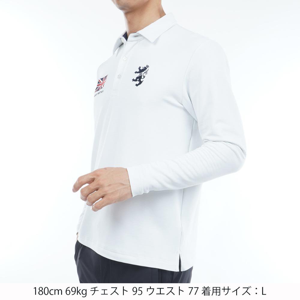 アドミラル ゴルフ（Admiral GOLF）（メンズ）ゴルフウェア 吸湿発熱 長袖 速ポカ フラッグシャツ ADMA590-WHT