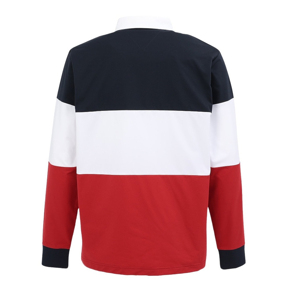 トミー ヒルフィガー ゴルフ（TOMMY HILFIGER GOLF）（メンズ）ゴルフウェア カラーブロックラガーシャツ THMA553-RED