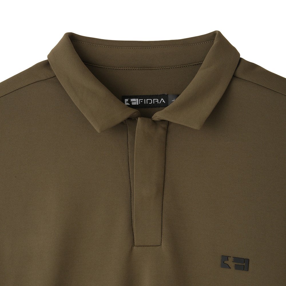 FIDRA VERA（FIDRA VERA）（メンズ）ゴルフウェア 吸汗速乾 長袖ポロシャツ FV5UTG09 KHK