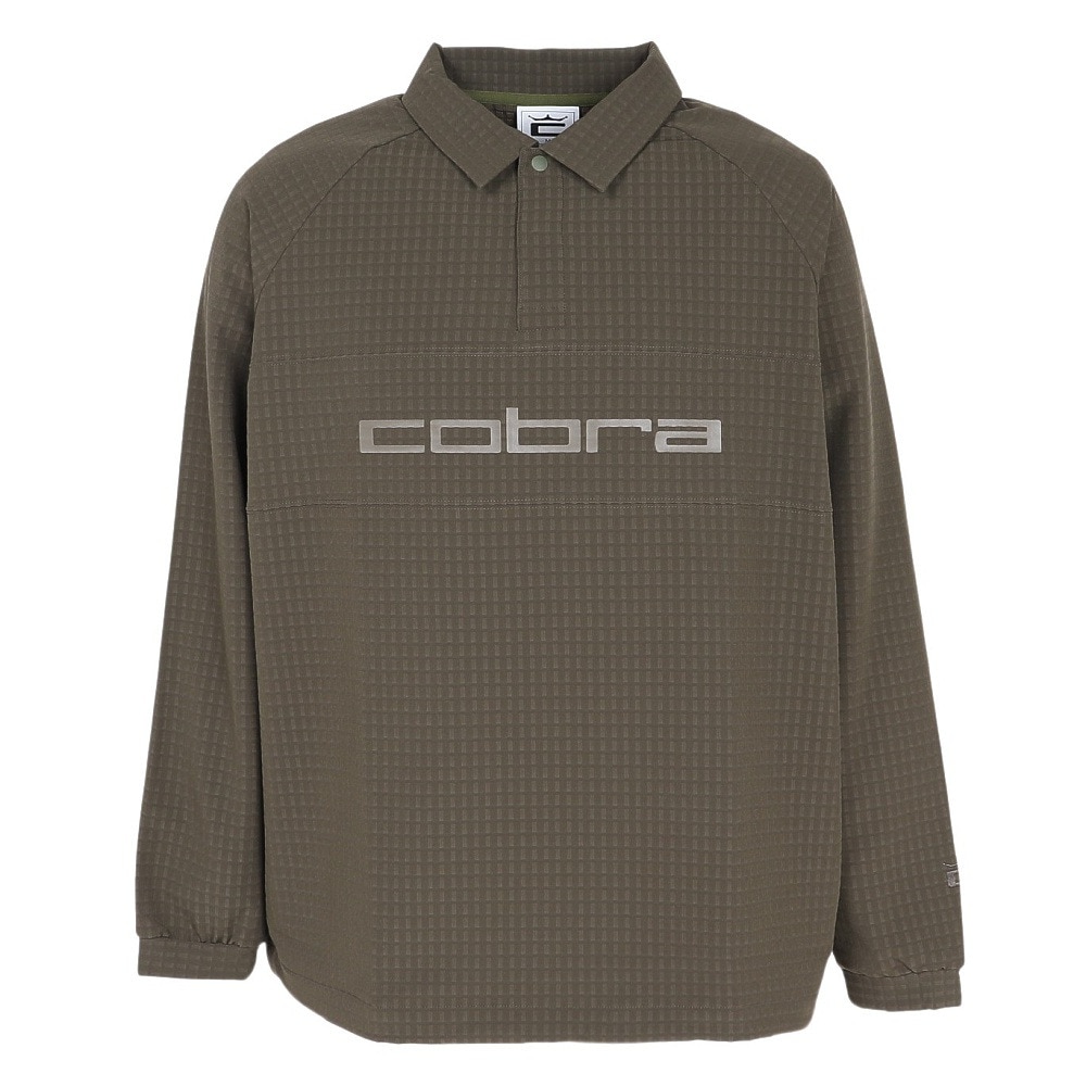 コブラ(Cobra)ゴルフウェア 長袖 グリッド ポロシャツ WARM 637997-01(Men’s) コブラ（Cobra）（メンズ）ゴルフウェア 長袖 グリッド ポロシャツ