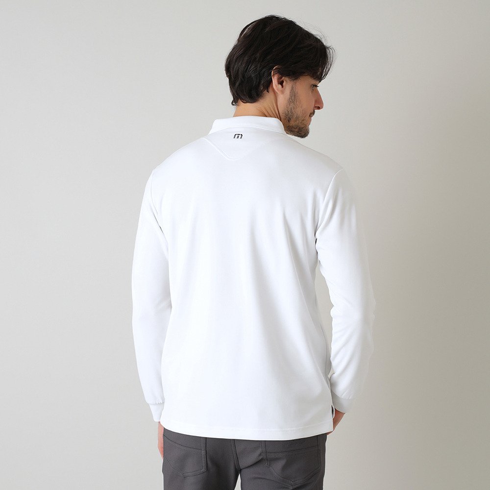 【未使用訳アリ】定価5.2万円 G/FORE ホワイト 長袖ポロシャツ トラヴィスマシュー（Travis Mathew）（メンズ）ゴルフウェア デルタ