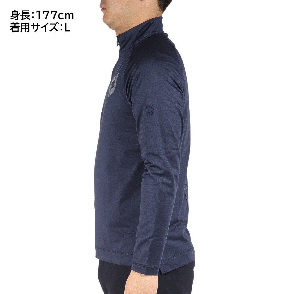 フットジョイ｜ゴルフウェア 保温 暖かい ストレッチ 機能性 快適 吸汗 速乾 抗菌 防臭 UVカット 紫外線 FUELハーフジップ蓄熱長袖シャツ  FJ-F22-S14 89009 - スポーツ用品はスーパースポーツゼビオ