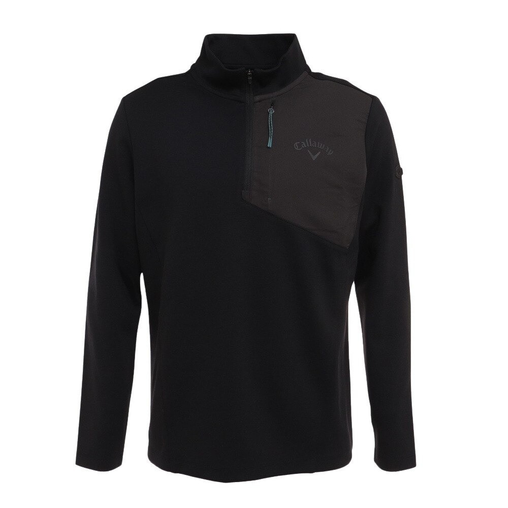 キャロウェイ ゴルフウェア ハーフジップモックネック長袖シャツ C22233108-1010 Ｌ 90 ゴルフの大画像