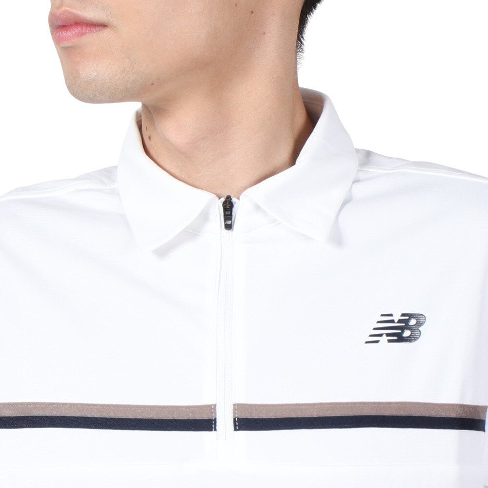 ニューバランス（new balance）（メンズ）ゴルフウェア ストレッチ UV 長袖 ハーフジップ カラーシャツ 012-4269005-030