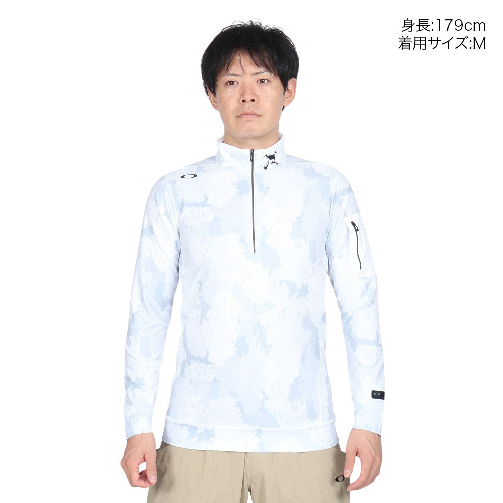 オークリー（OAKLEY）（メンズ）ゴルフウェア 長袖 ハーフジップシャツ FOA406958-186