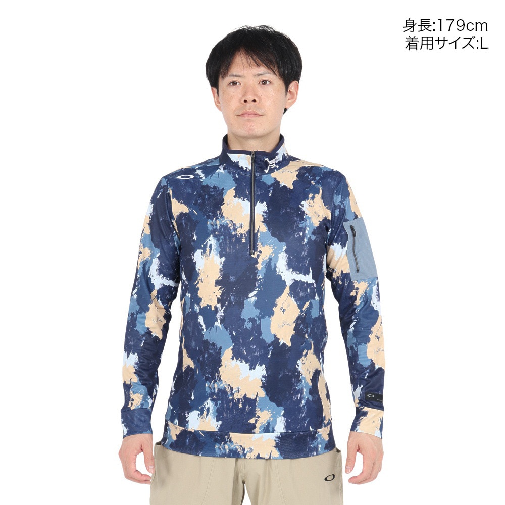 オークリー（OAKLEY）（メンズ）ゴルフウェア 長袖 ハーフジップシャツ FOA406958-66V