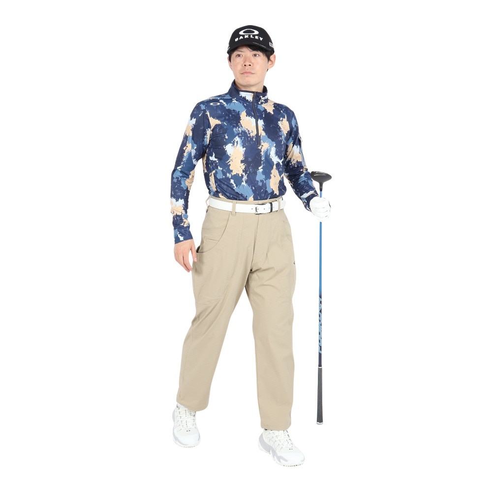 オークリー（OAKLEY）（メンズ）ゴルフウェア 長袖 ハーフジップシャツ FOA406958-66V
