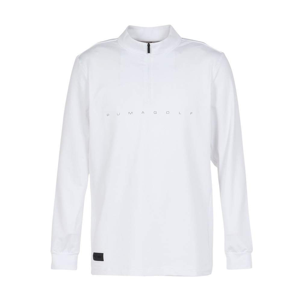 PUMA KING長袖シャツ ホワイト/ブラック プーマ（PUMA）（メンズ）長袖Tシャツ メンズ POWER カラーブロック