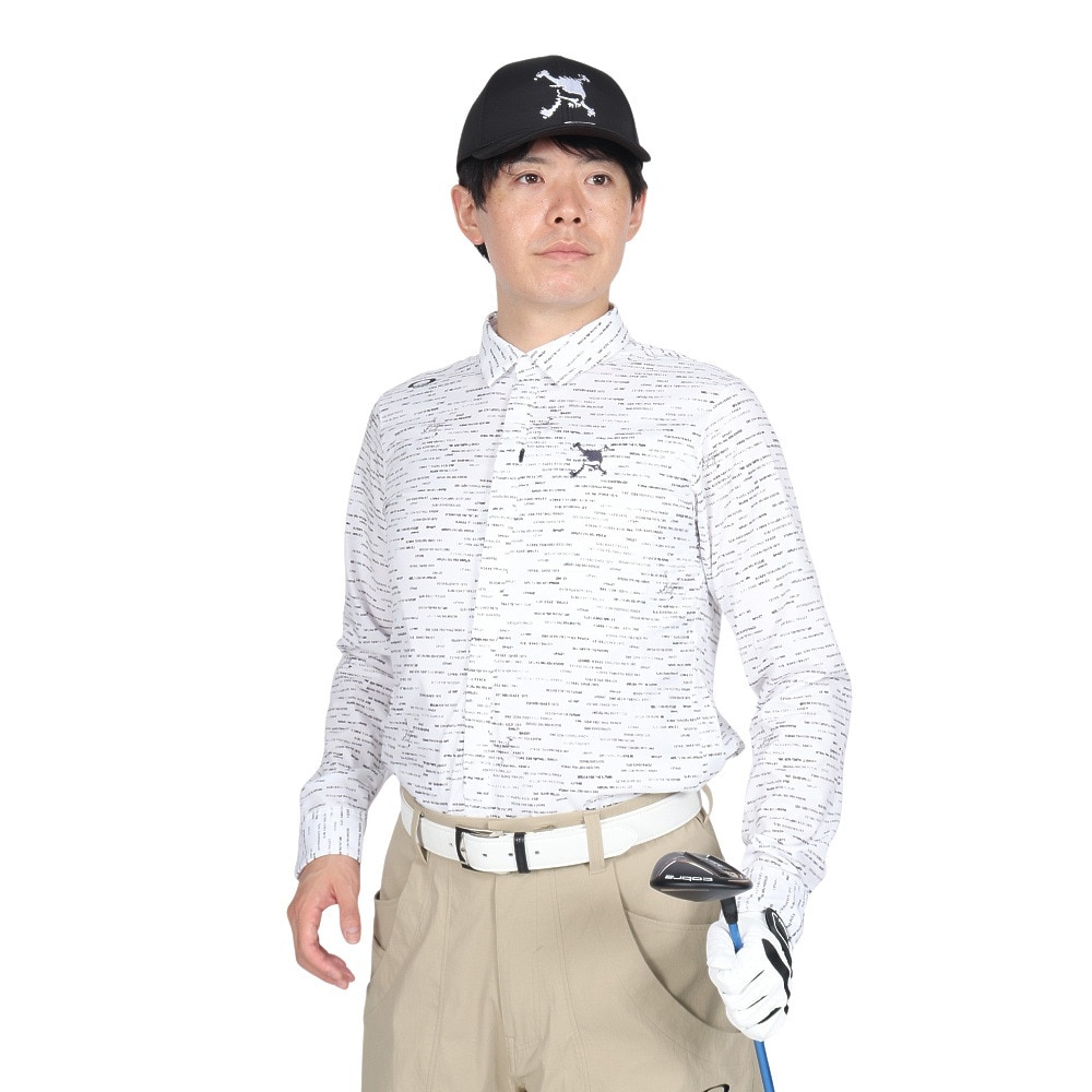 オークリー（OAKLEY）（メンズ）ゴルフウェア SKULL DOBBY 長袖シャツ FOA406956-186