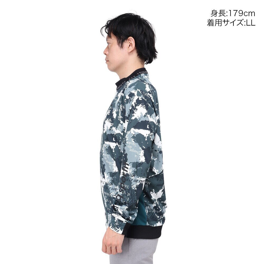 ルコックスポルティフ（lecoqsportif）（メンズ）ゴルフウェア 吸汗速乾 ストレッチフォーサー 2WAY 長袖シャツ LG4FLS50M GR00