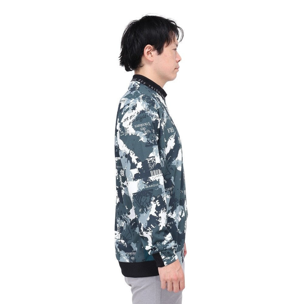 ルコックスポルティフ（lecoqsportif）（メンズ）ゴルフウェア 吸汗速乾 ストレッチフォーサー 2WAY 長袖シャツ LG4FLS50M GR00
