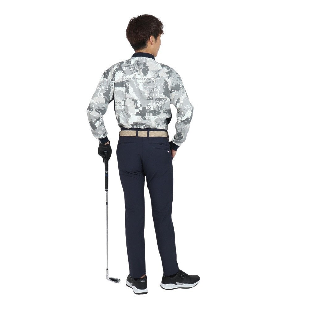 ルコックスポルティフ（lecoqsportif）（メンズ）ゴルフウェア 吸汗速乾 ストレッチフォーサー 2WAYシャツ LG4FLS50M GY00