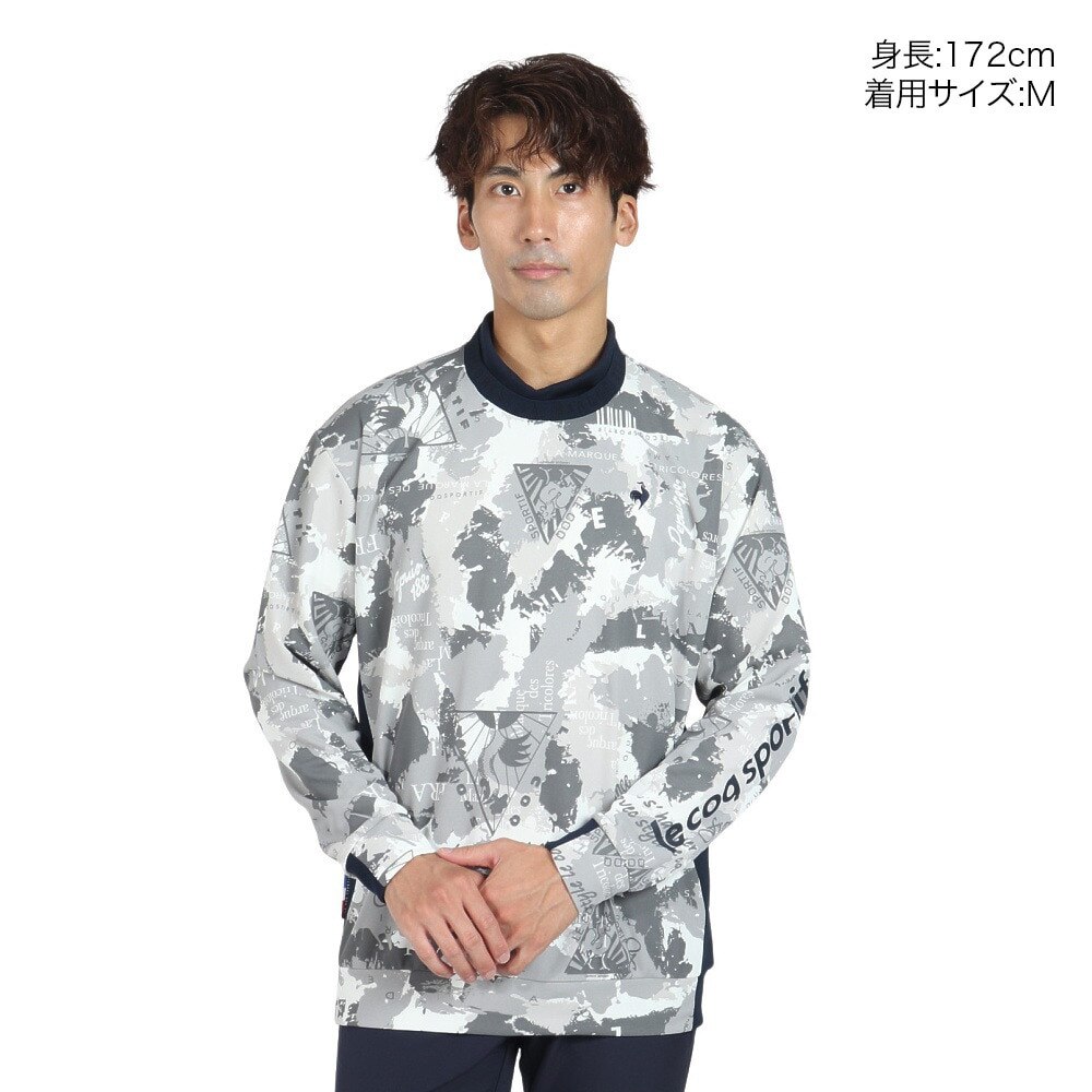 ルコックスポルティフ（lecoqsportif）（メンズ）ゴルフウェア 吸汗速乾 ストレッチフォーサー 2WAYシャツ LG4FLS50M GY00