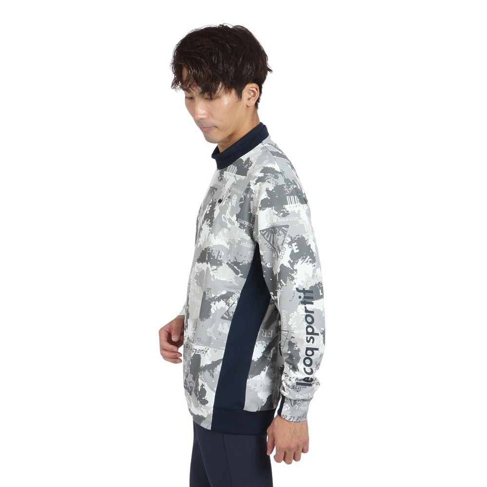 ルコックスポルティフ（lecoqsportif）（メンズ）ゴルフウェア 吸汗速乾 ストレッチフォーサー 2WAYシャツ LG4FLS50M GY00