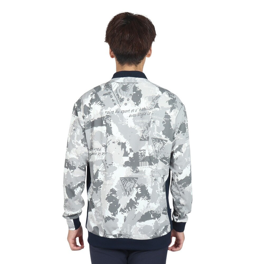 ルコックスポルティフ（lecoqsportif）（メンズ）ゴルフウェア 吸汗速乾 ストレッチフォーサー 2WAYシャツ LG4FLS50M GY00