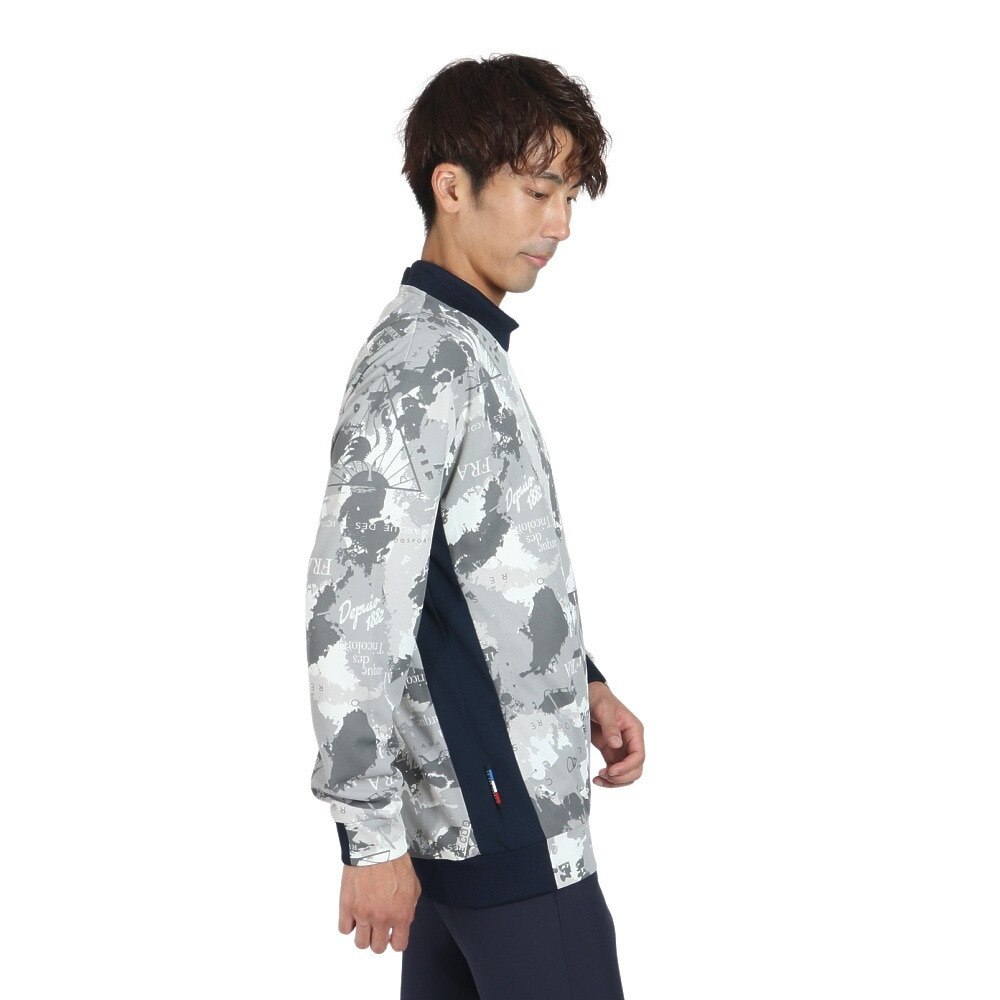 ルコックスポルティフ（lecoqsportif）（メンズ）ゴルフウェア 吸汗速乾 ストレッチフォーサー 2WAYシャツ LG4FLS50M GY00