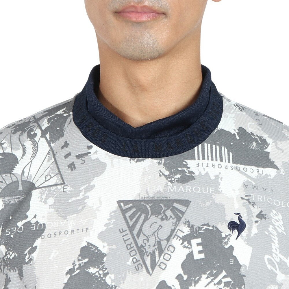 ルコックスポルティフ（lecoqsportif）（メンズ）ゴルフウェア 吸汗速乾 ストレッチフォーサー 2WAYシャツ LG4FLS50M GY00