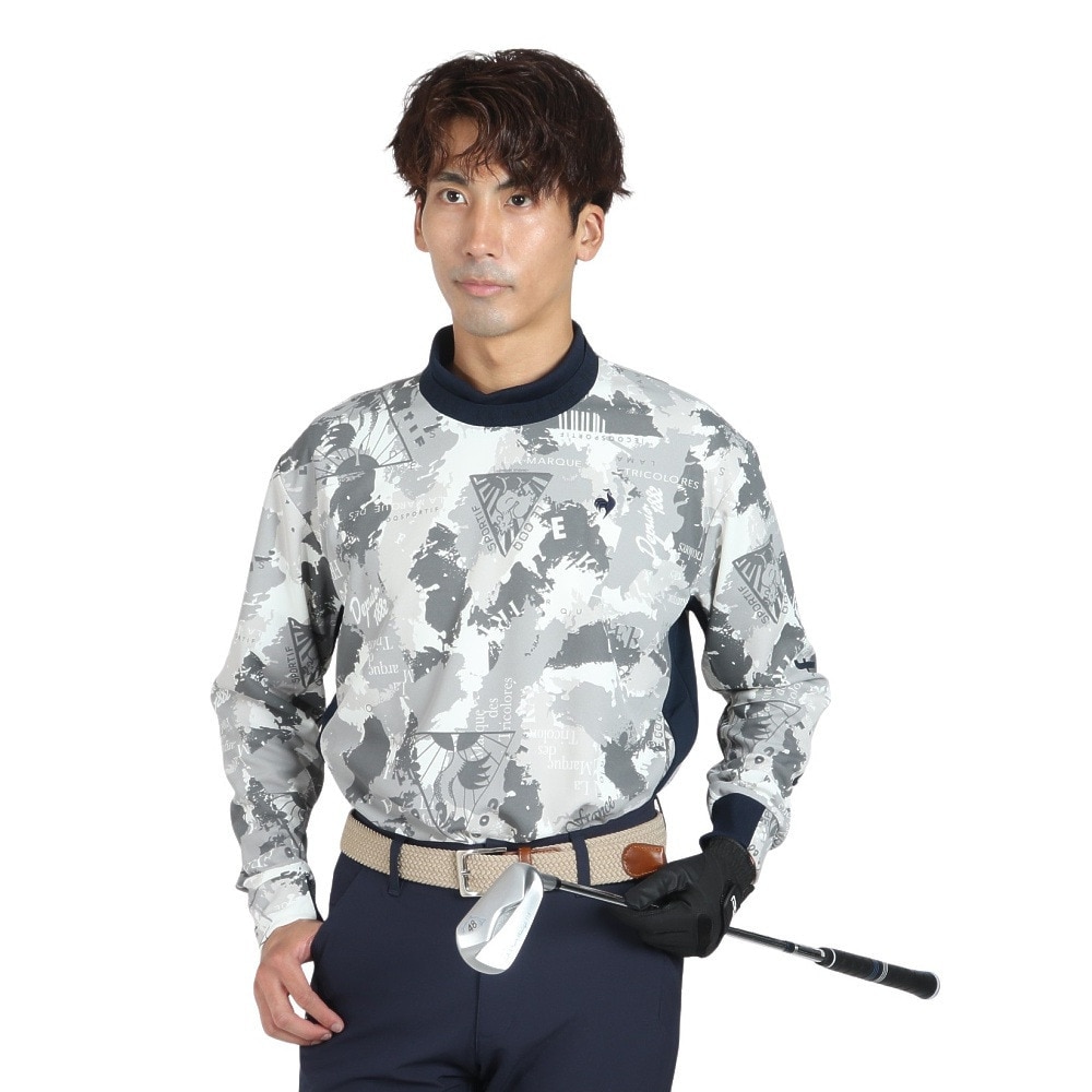 ルコックスポルティフ（lecoqsportif）（メンズ）ゴルフウェア 吸汗速乾 ストレッチフォーサー 2WAYシャツ LG4FLS50M GY00