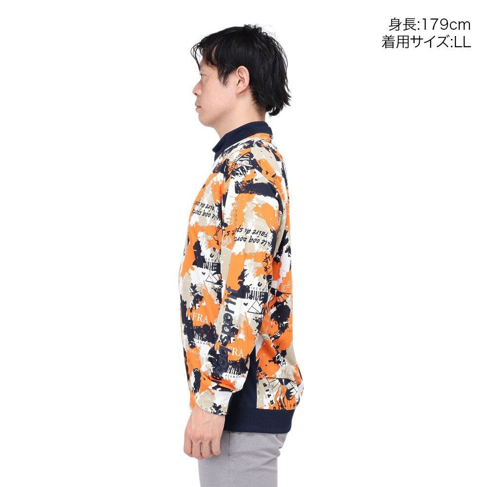 ルコックスポルティフ（lecoqsportif）（メンズ）ゴルフウェア 吸汗速乾 ストレッチフォーサー 2WAYシャツ LG4FLS50M OR00